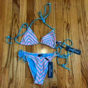 Triangl Swimwear Blue and Pink Bikini